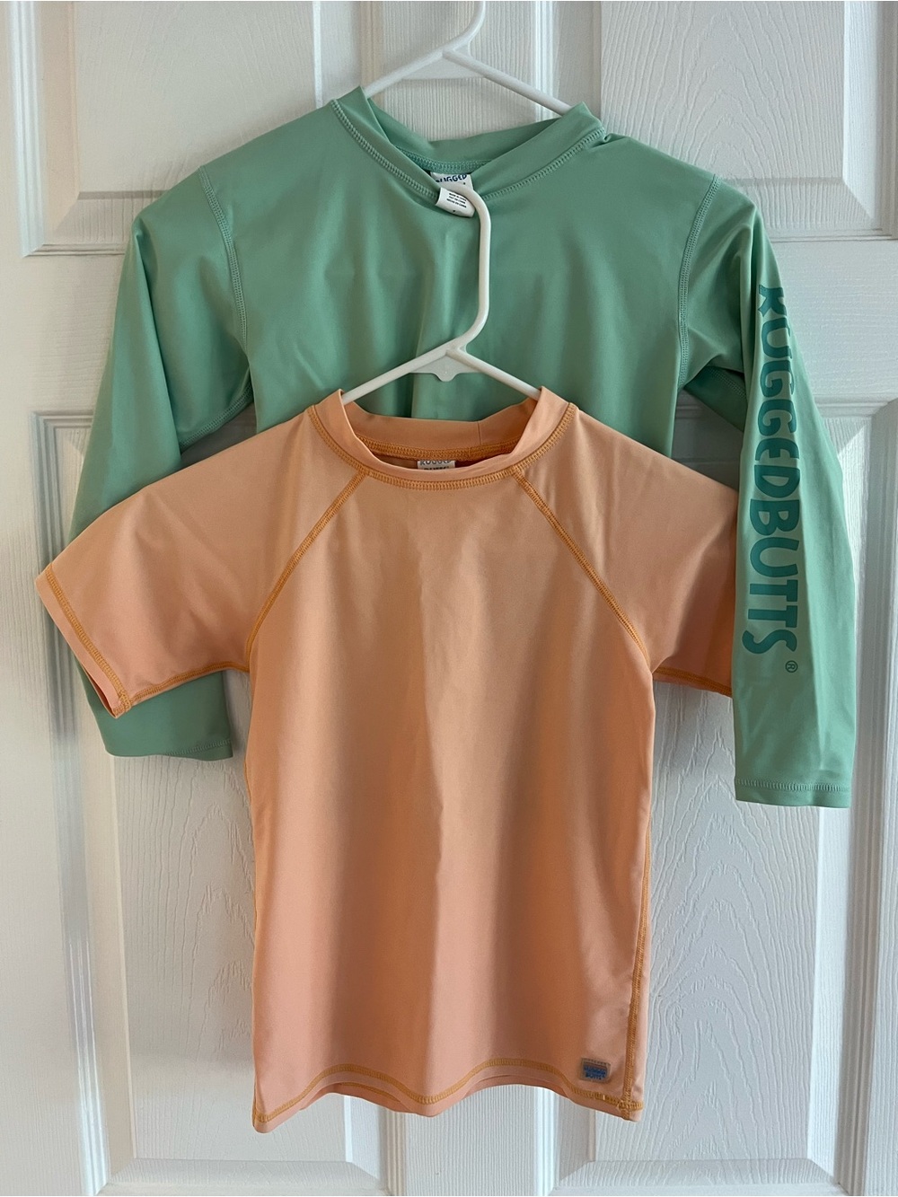 (2) Rugged Butts Boys Rash Guard Swim Tops